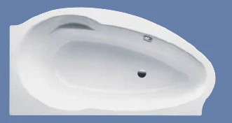 vana Kaldewei Studioform 170/90 model 828 levá, smaltovaná ocel, matná bílá
