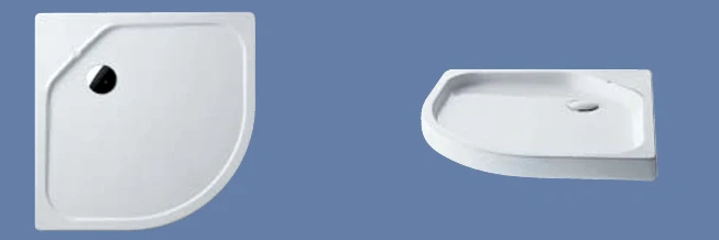 sprchová vanička Kaldewei Fontana 100/100/2,5 model 565-1,čtvrtkruhová smaltovaná ocel, bílá