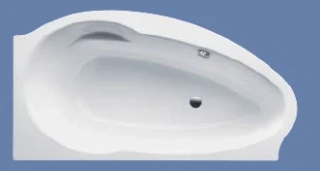 vana Kaldewei Studioform 170/90 model 828 levá, smaltovaná ocel, matná bílá