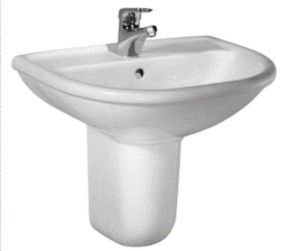 umyvadlo Jika Festa H81072.20 bez otvoru, 60 cm bílé