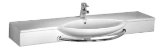 umyvadlo Laufen Palace 1251.6 s otvorem, s držákem na ručník 180/55 cm,řezatelné bílé