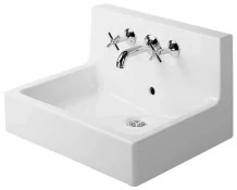 Duravit umyvadlo Vero 0453.60 se zadní stěnou pro 3 otvorovou baterii, 60/47 cm bílé