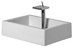 Duravit umyvadlo Starck X 2303.70 hranaté 70,5/52 cm na desku, pro vysokou stojánkovou baterii z umyvadla bílé