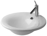 Duravit umyvadlo Starck 1 0405.57 s otvorem pro baterii prům.57 cm, krytem sifon 0863.52 a držákem na ručník 0030.50 bílé