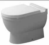 Duravit wc stojící Starck 3 0124.09 zadní rovný odpad, hluboké splachování bílý
