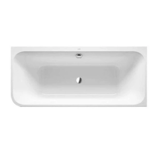 vana Duravit Happy D 180x80 cm s jedním oblým rohem pravá s vytvarovaným sklonem pro záda, bílá